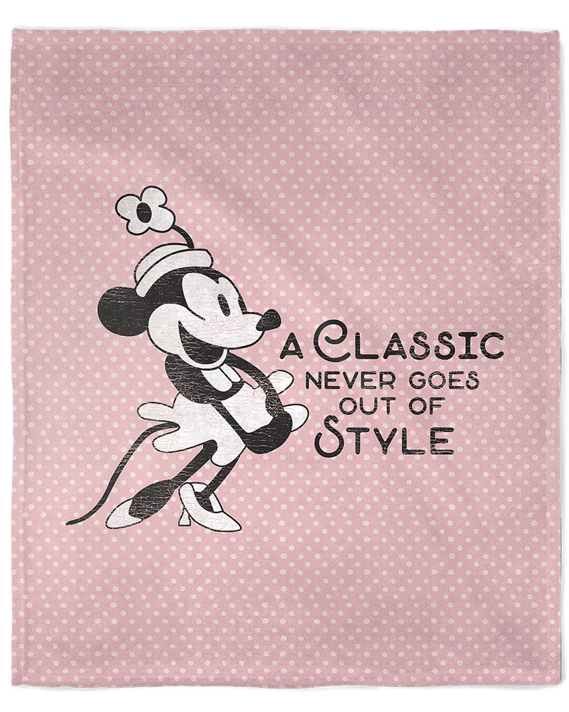 50" x 60" Steamboat Willie Classic Style Plush Minky Blanket