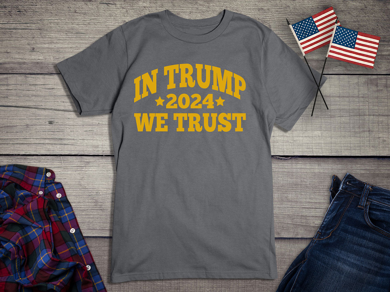 In Trump We Trust - Metallic T-Shirt