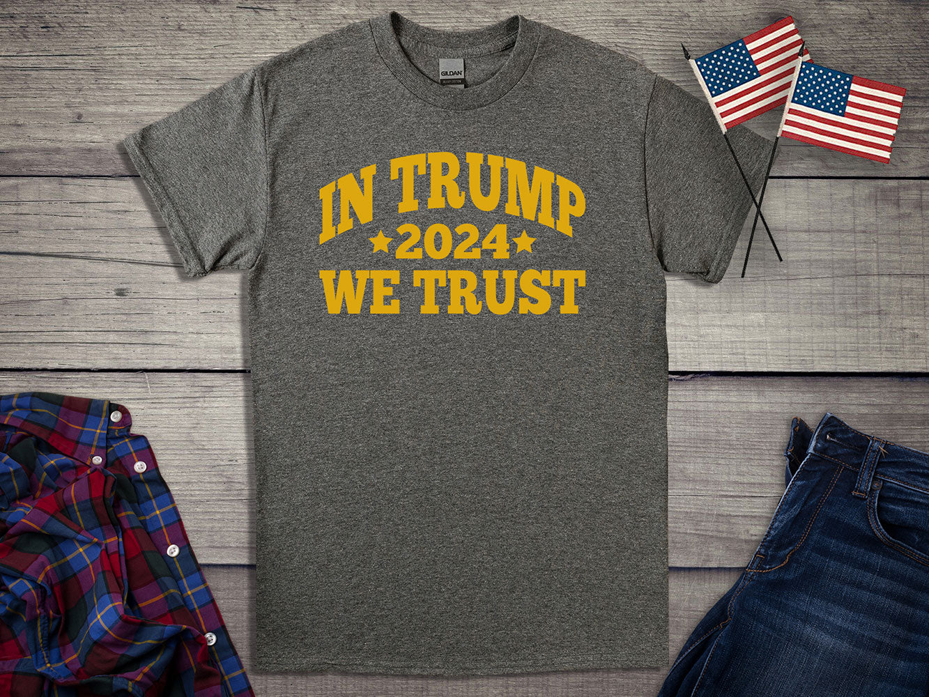 In Trump We Trust - Metallic T-Shirt