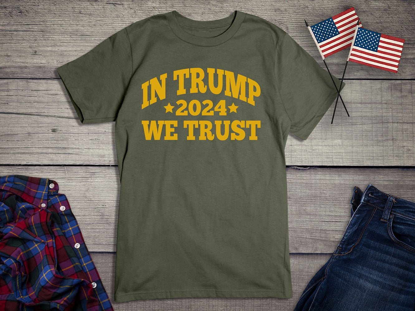 In Trump We Trust - Metallic T-Shirt