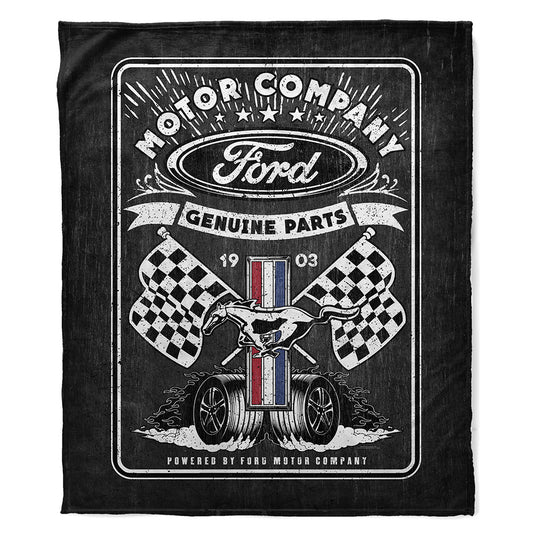 50" x 60" Ford Flags Plush Minky Blanket