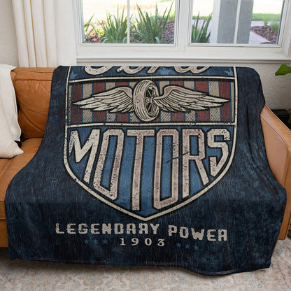 50" x 60" Vintage Ford Motors Plush Minky Blanket