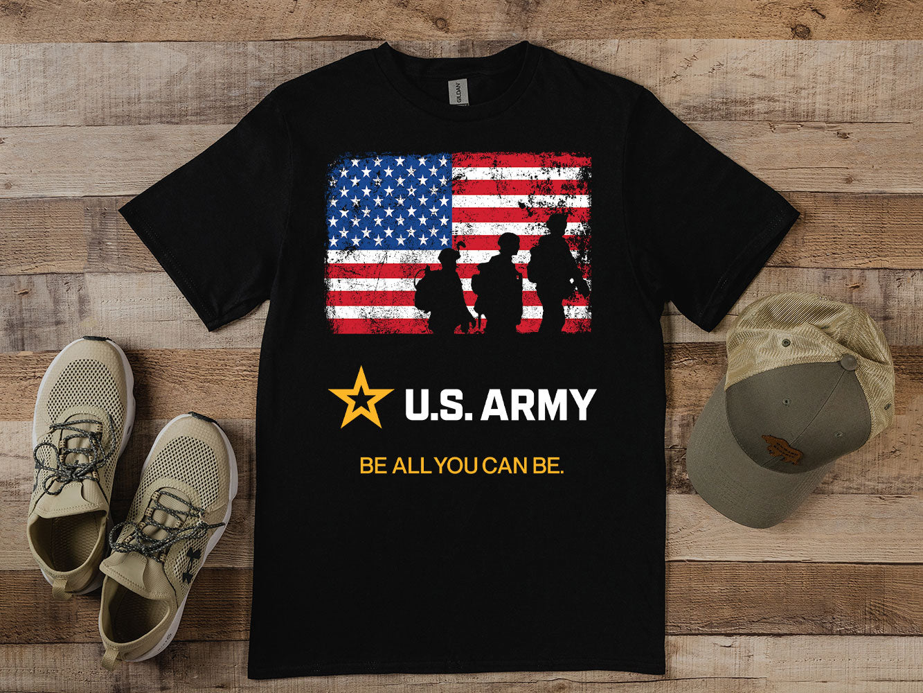 Army Soldiers Flag T-Shirt