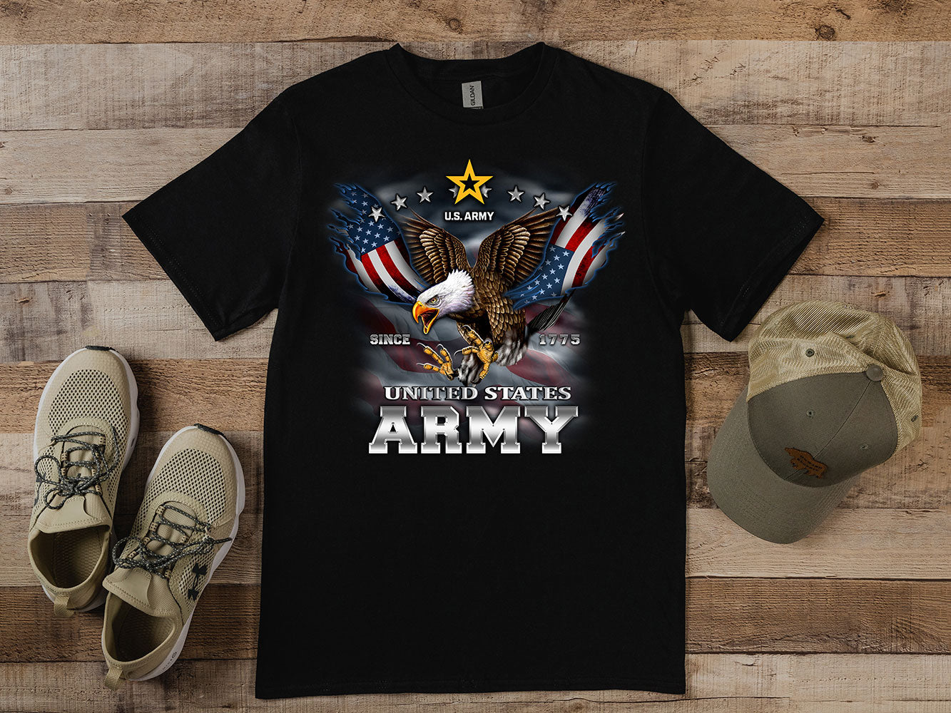 U.S. Army Eagle And Flag T-Shirt