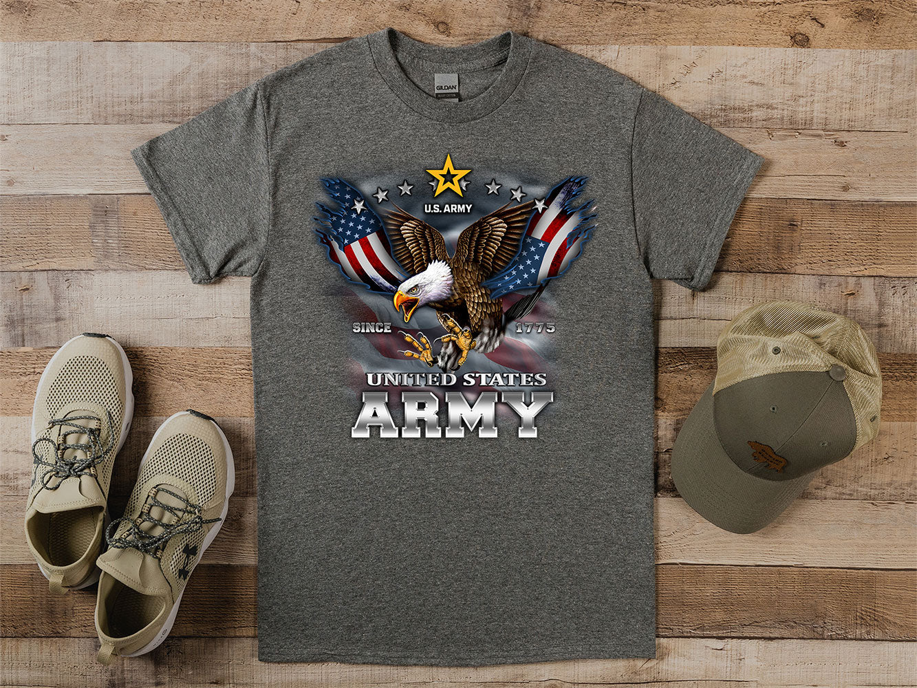 U.S. Army Eagle And Flag T-Shirt