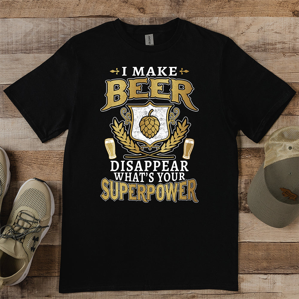 Beer Superpower Metallic T-Shirt