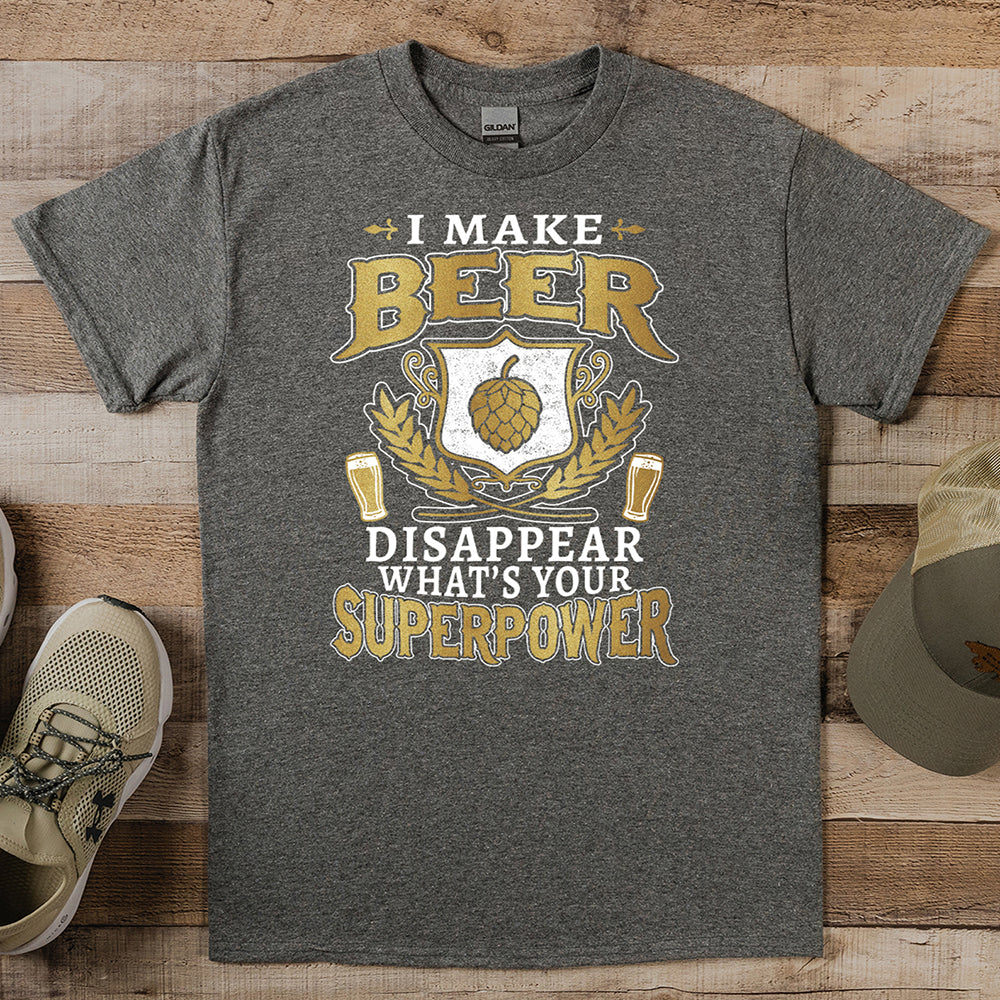 Beer Superpower Metallic T-Shirt