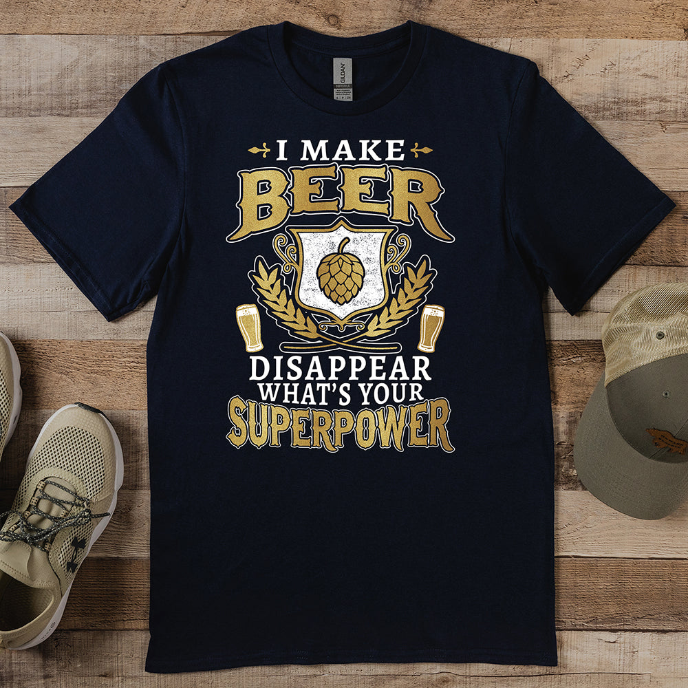 Beer Superpower Metallic T-Shirt