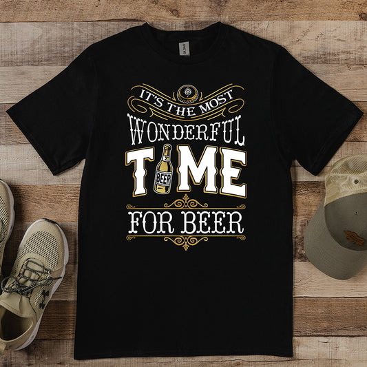 Wonderful Time For A Beer Metallic T-Shirt