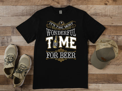 Wonderful Time For A Beer Metallic T-Shirt