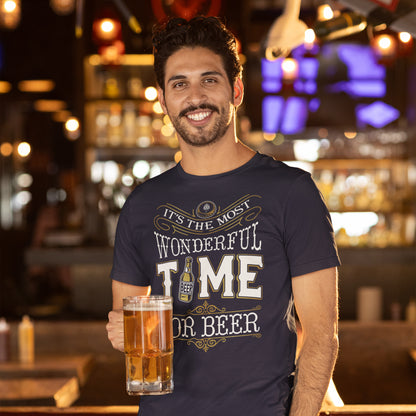 Wonderful Time For A Beer Metallic T-Shirt