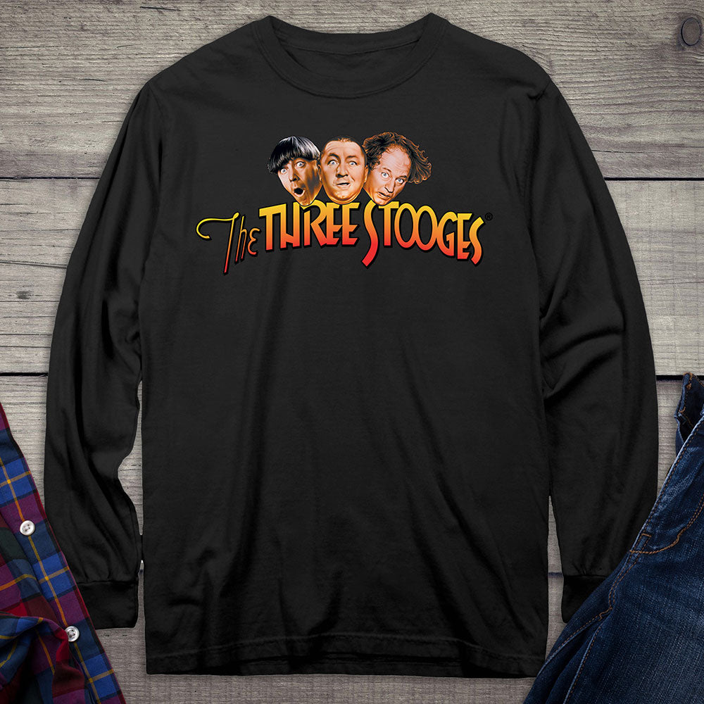 The Three Stooges Logo Long Sleeve Tee