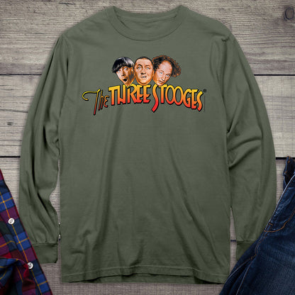 The Three Stooges Logo Long Sleeve Tee