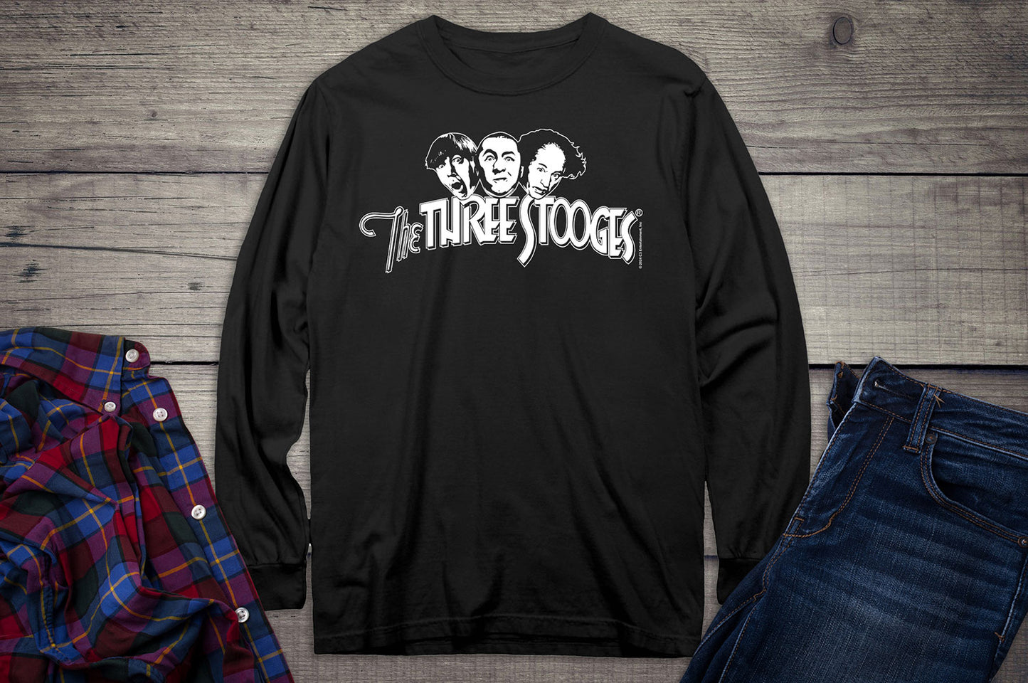 The Three Stooges Logo Long Sleeve Tee