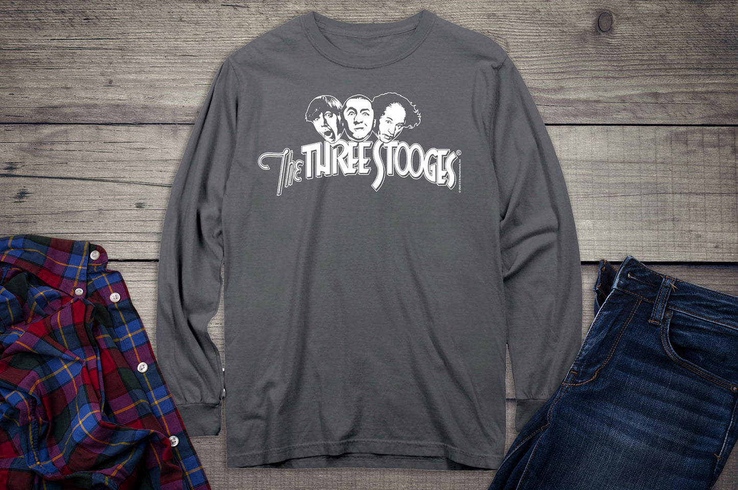 The Three Stooges Logo Long Sleeve Tee