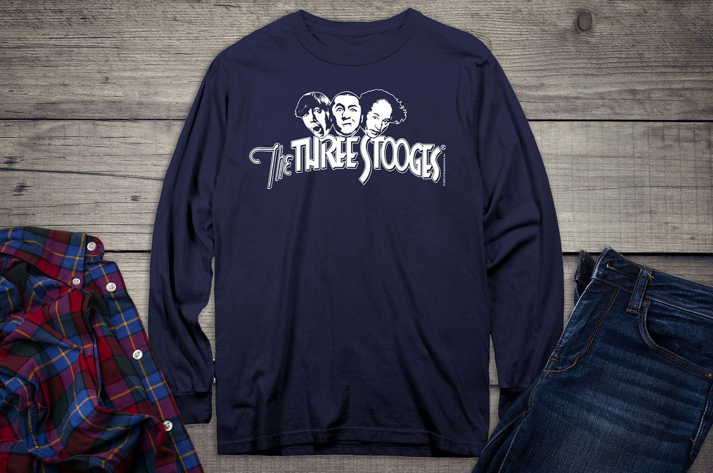 The Three Stooges Logo Long Sleeve Tee