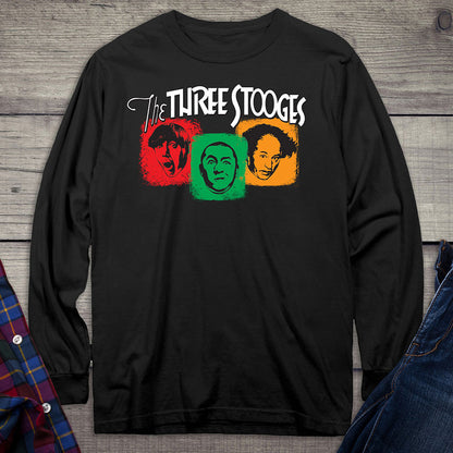 Colorful Stooges Long Sleeve Tee