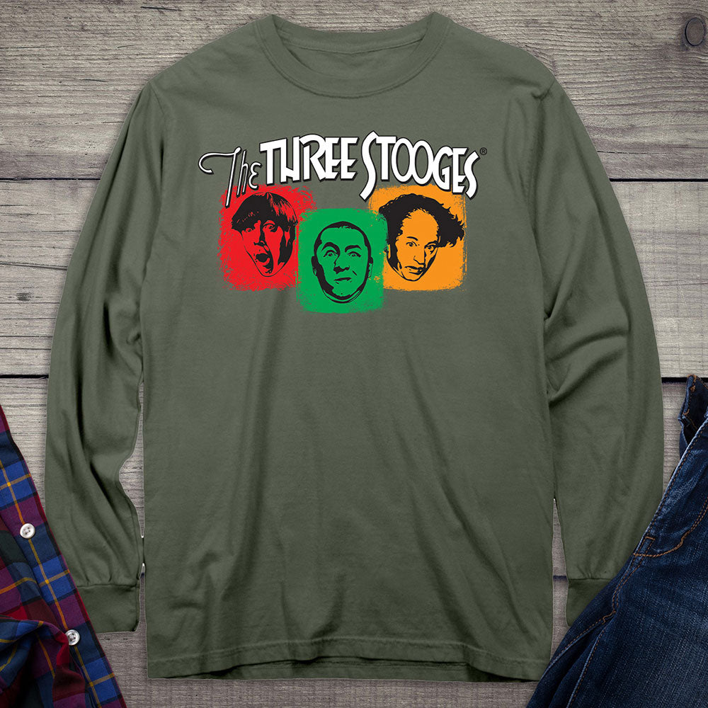 Colorful Stooges Long Sleeve Tee