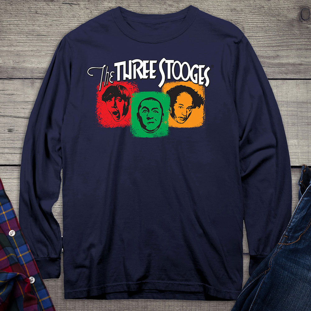 Colorful Stooges Long Sleeve Tee