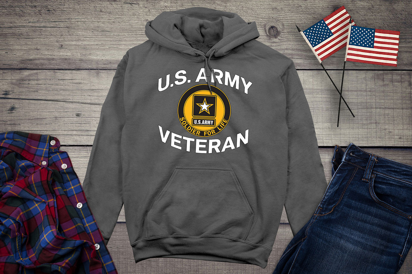 Army Veteran Circle Hoodie