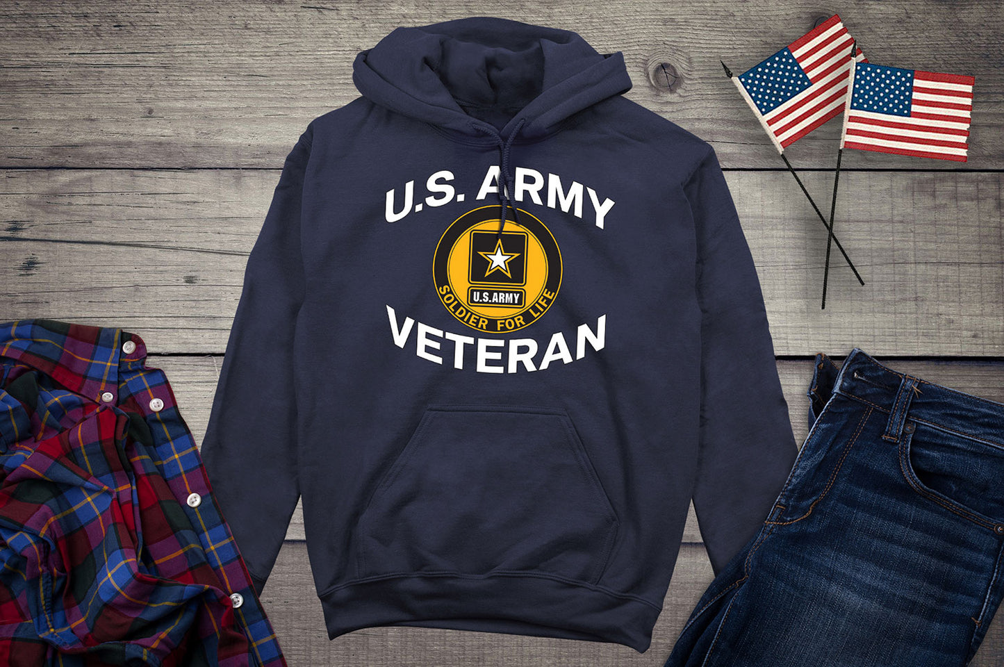 Army Veteran Circle Hoodie