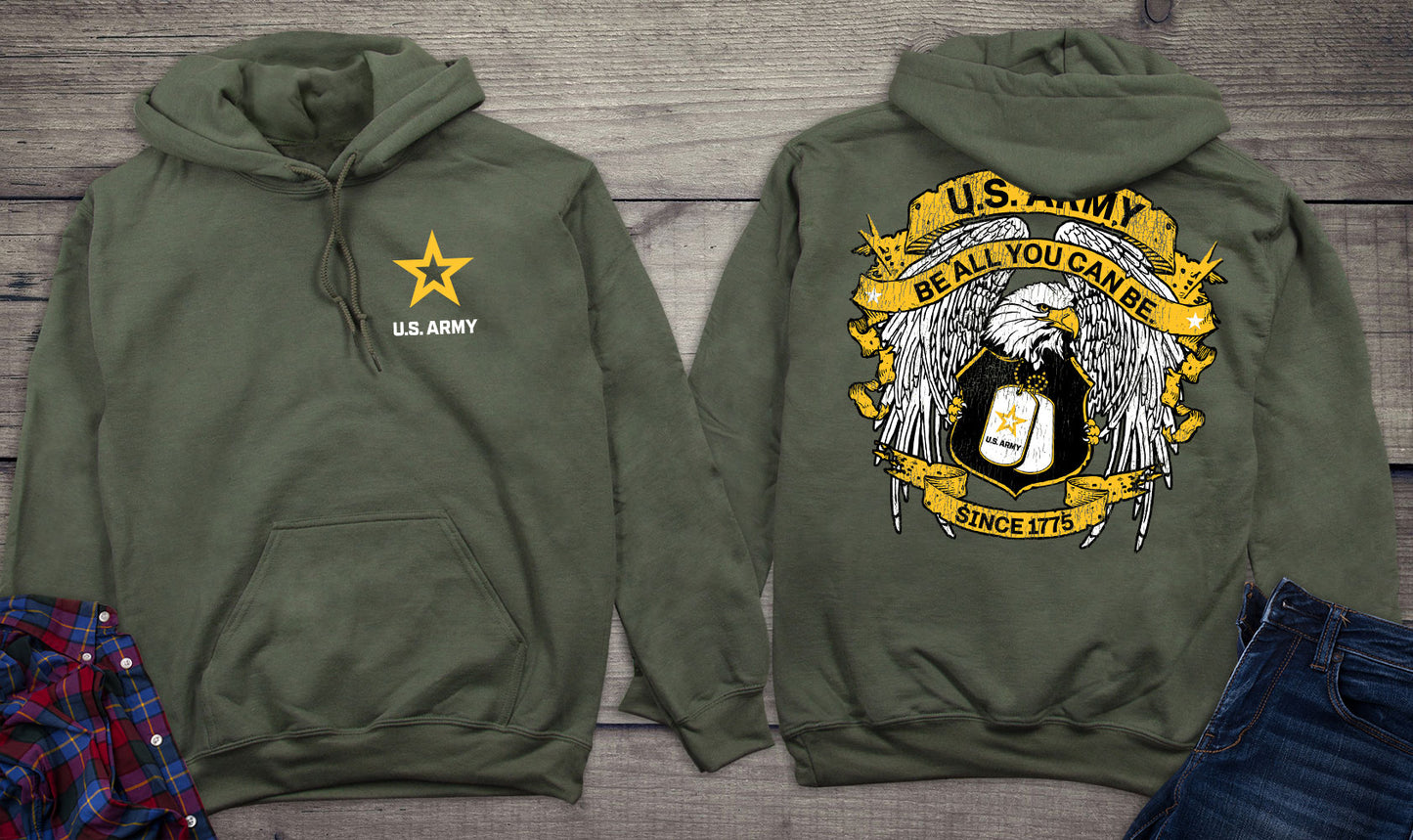 Army Eagle Tags Hoodie