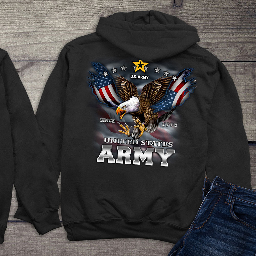 US Army Eagle and Flag Hoodie