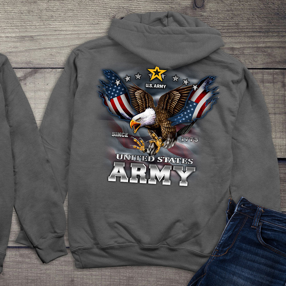 US Army Eagle and Flag Hoodie