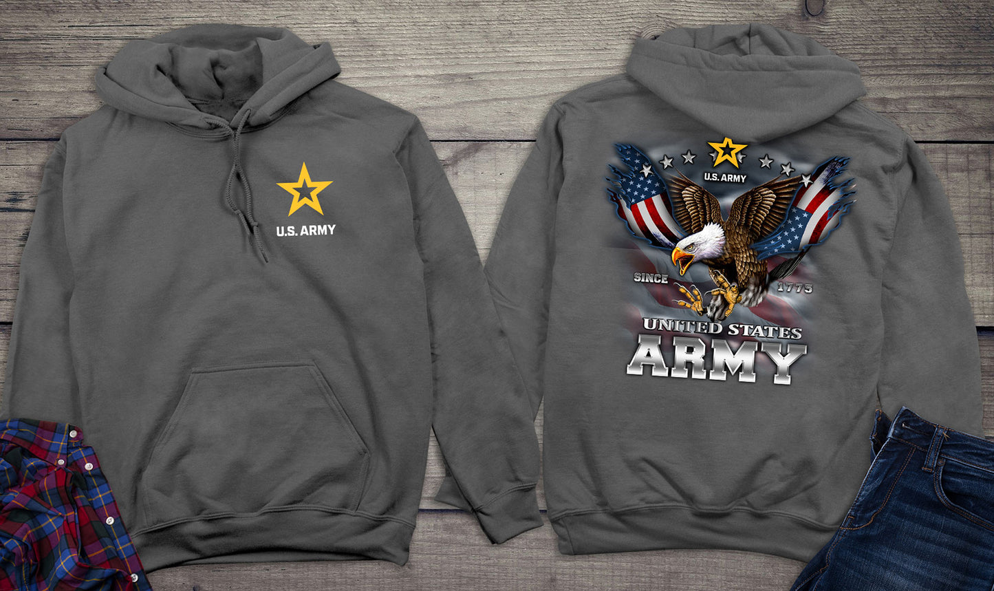 US Army Eagle and Flag Hoodie