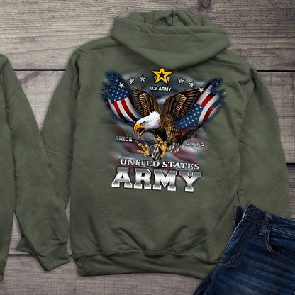 US Army Eagle and Flag Hoodie