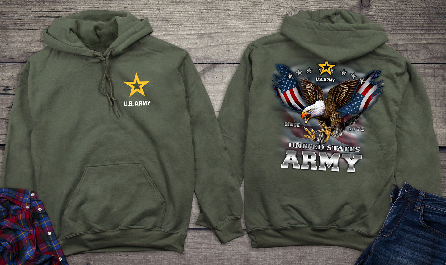 US Army Eagle and Flag Hoodie