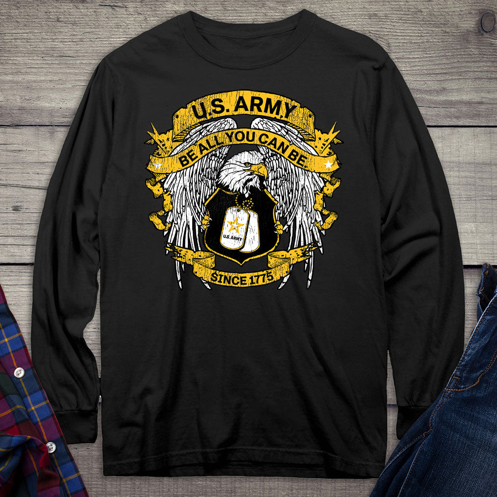 United States Army Eagle Tags Long Sleeve Shirt