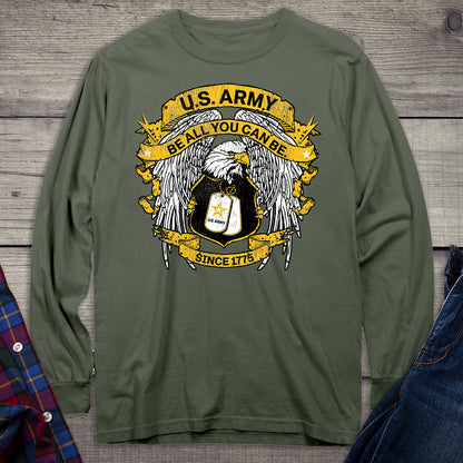 United States Army Eagle Tags Long Sleeve Shirt