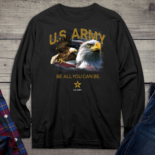 United States Army Eagles Flag Long Sleeve Shirt