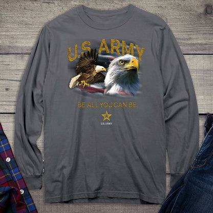 United States Army Eagles Flag Long Sleeve Shirt