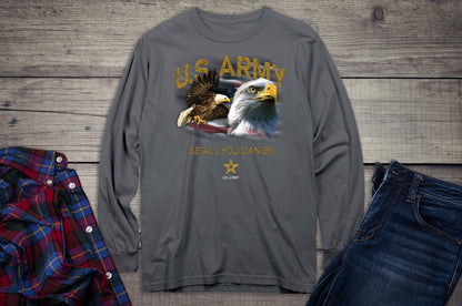 United States Army Eagles Flag Long Sleeve Shirt