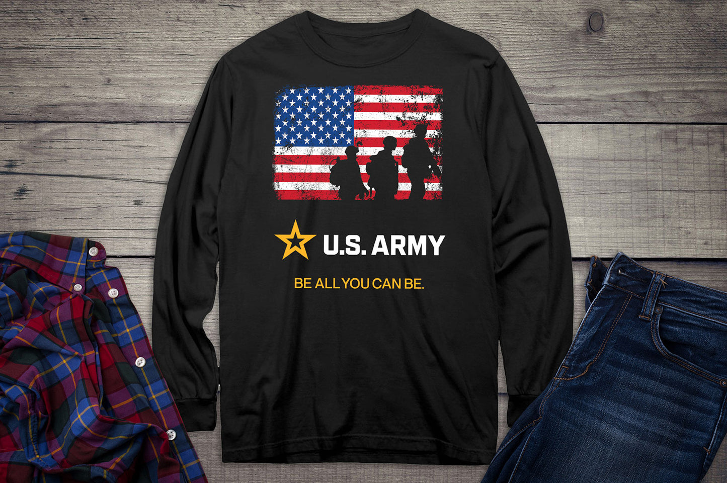 United States Army Soldiers Flag Long Sleeve Shirt