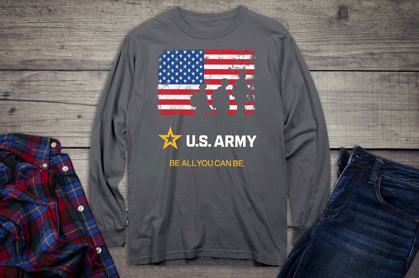 United States Army Soldiers Flag Long Sleeve Shirt