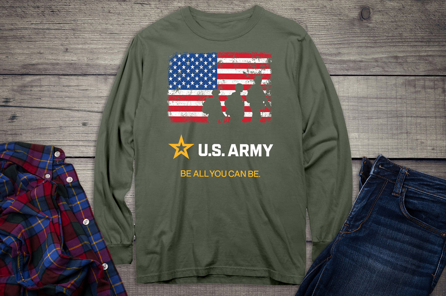 United States Army Soldiers Flag Long Sleeve Shirt