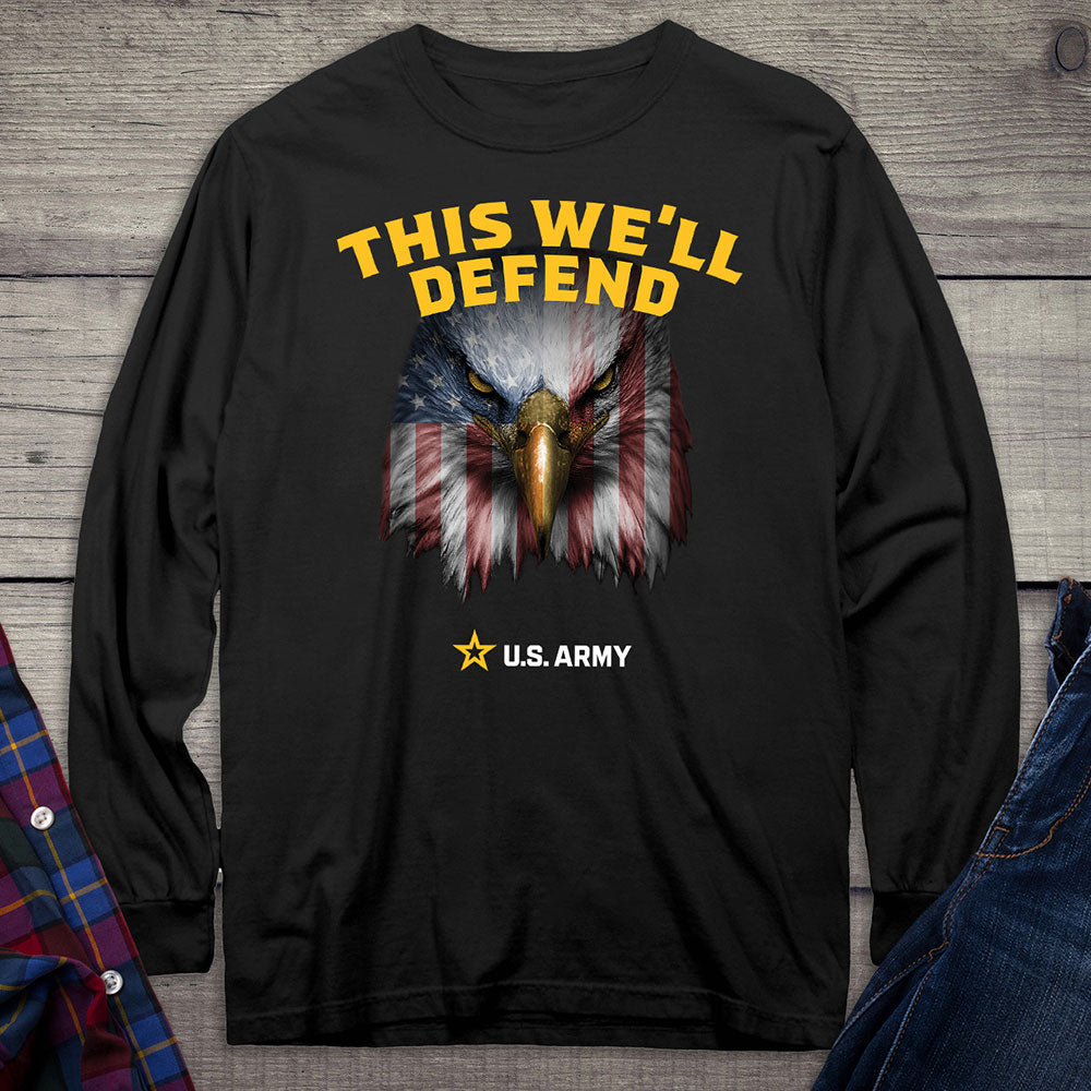 United States Army This We'll Defend Eagle Long Sleeve Shirt