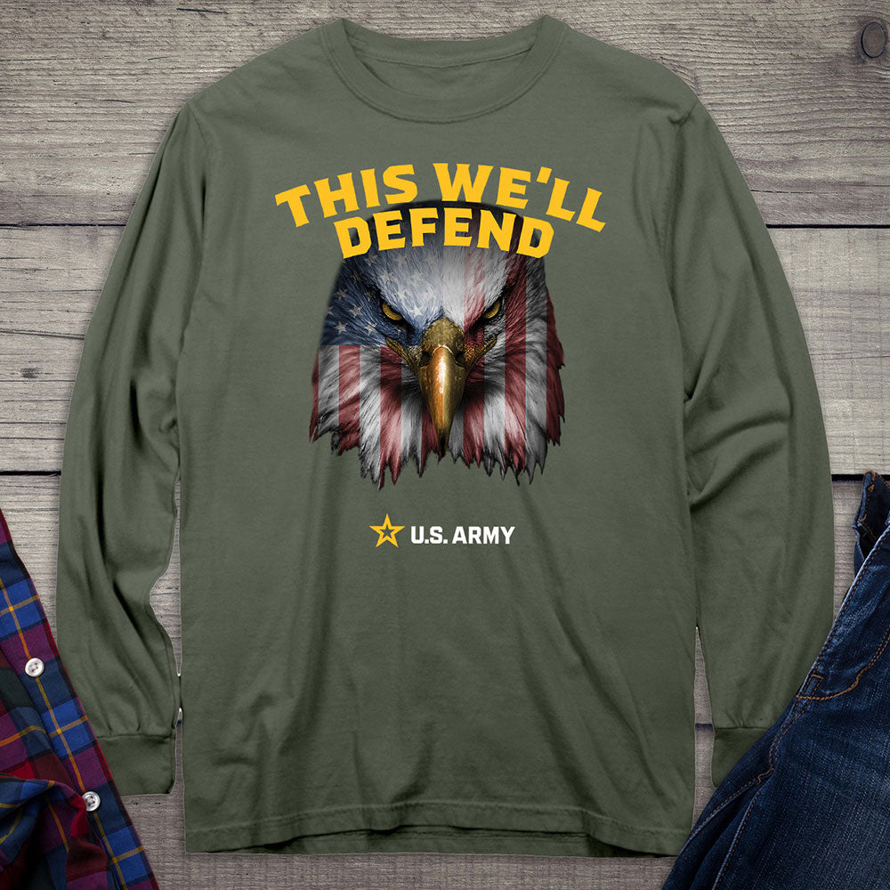 United States Army This We'll Defend Eagle Long Sleeve Shirt