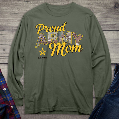 United States Proud Army Mom Long Sleeve Shirt