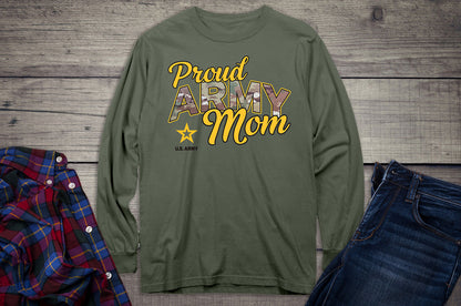 United States Proud Army Mom Long Sleeve Shirt