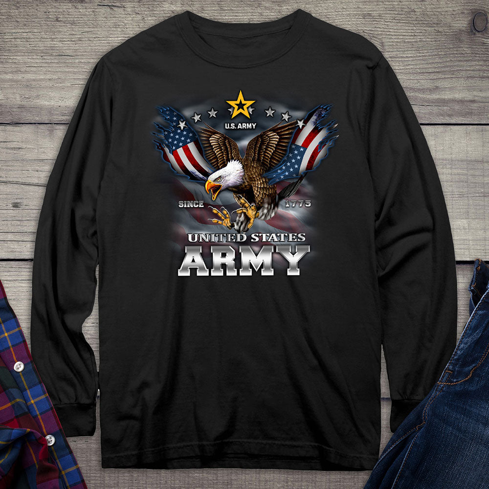 United States Army Eagle & Flag Long Sleeve Shirt