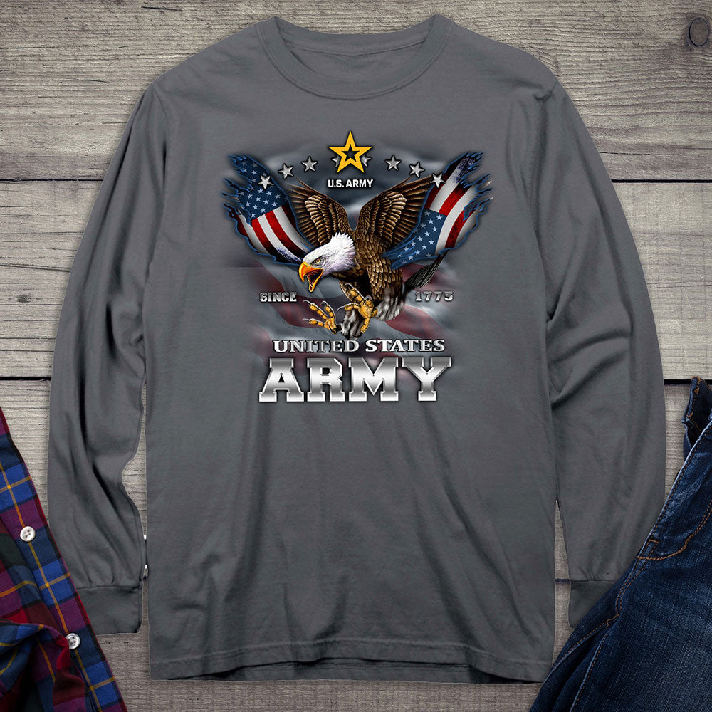 United States Army Eagle & Flag Long Sleeve Shirt