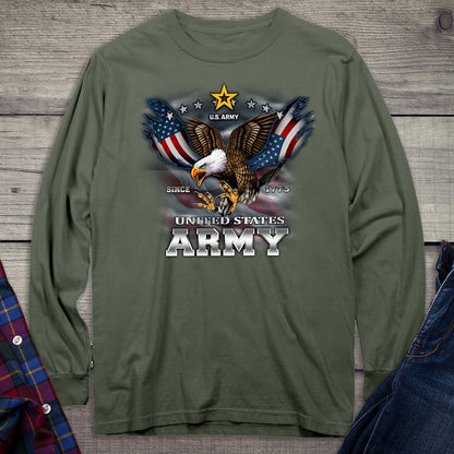 United States Army Eagle & Flag Long Sleeve Shirt