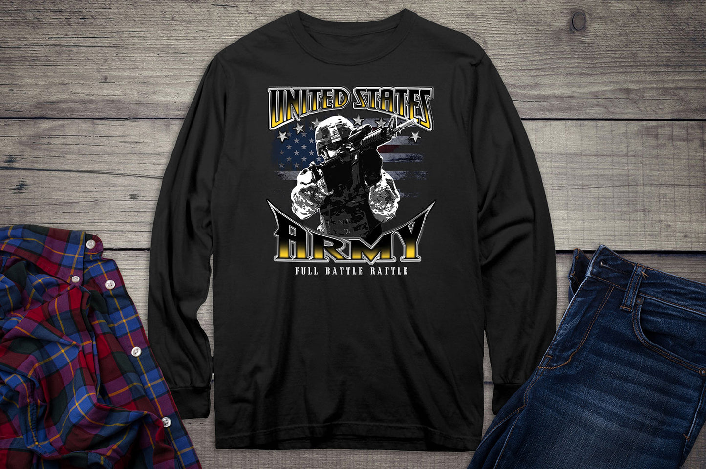 United States Army Full Battle Rattle Long Sleeve Shirt