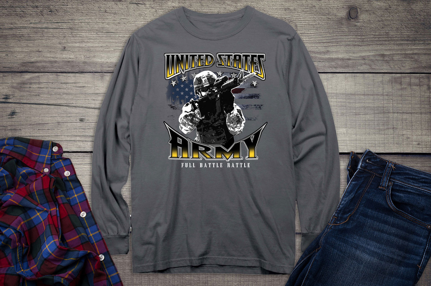 United States Army Full Battle Rattle Long Sleeve Shirt