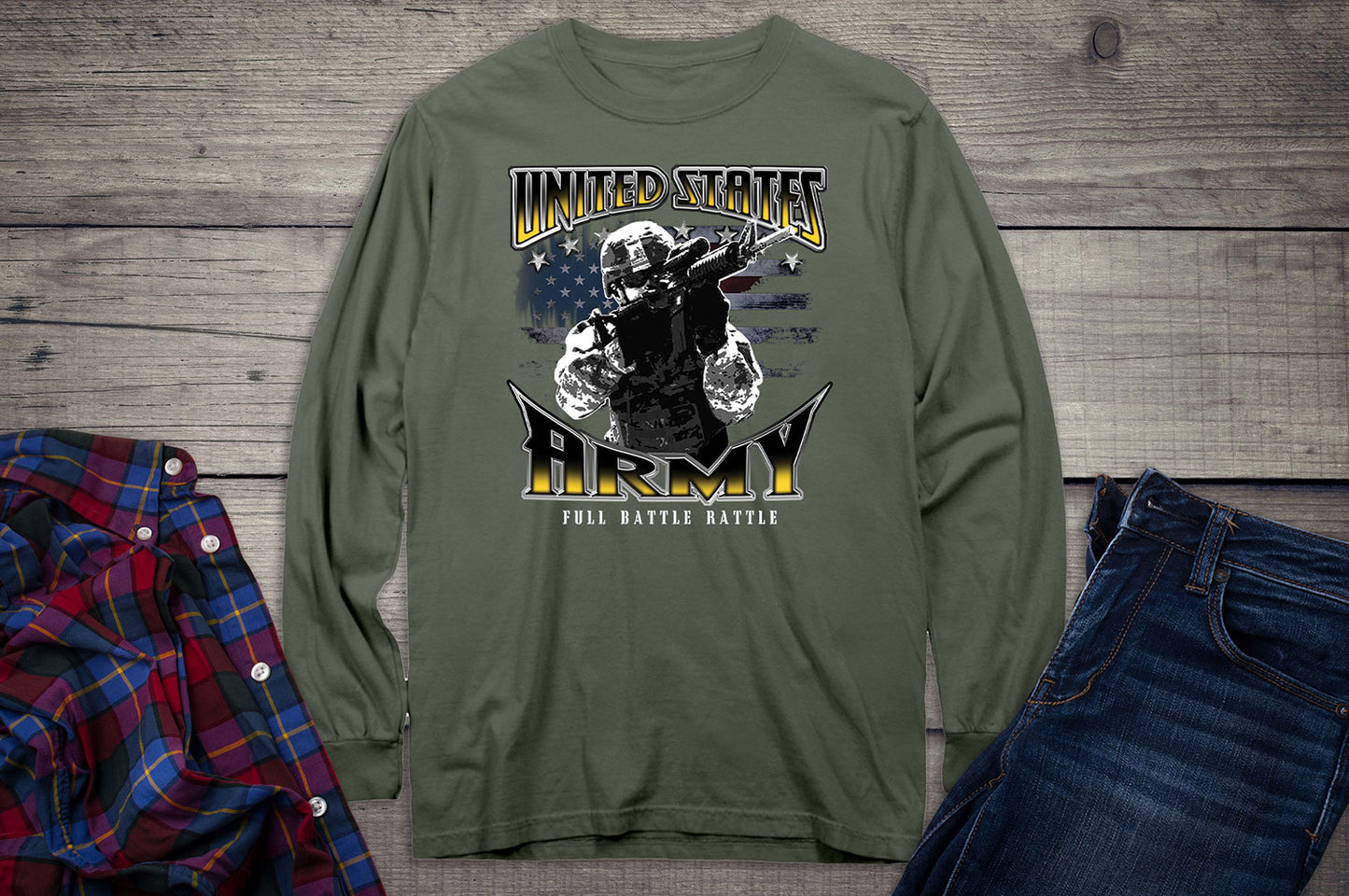 United States Army Full Battle Rattle Long Sleeve Shirt