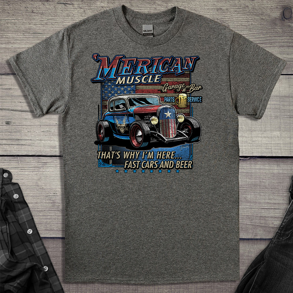 Merican Muscle Garage T-Shirt